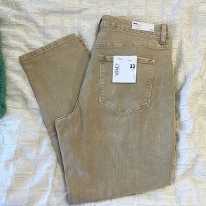 NWT Vervet Oatmeal Color Stretch Mom Jeans